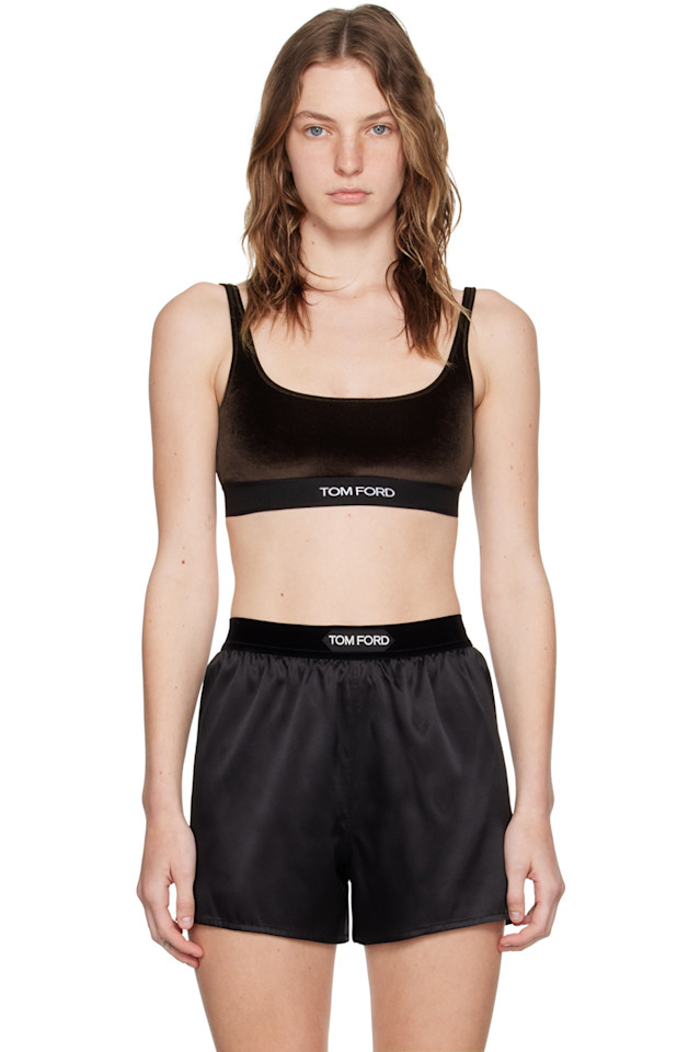 Жаккардовый бюстгальтер Tom Ford, коричневый
Жаккардовый бюстгальтер Tom Ford, коричневый