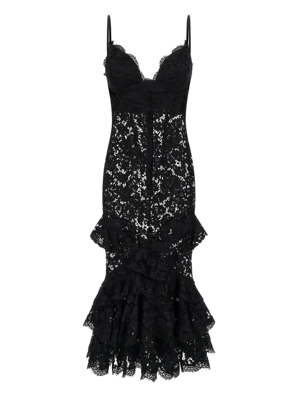 Платье с кружевом и оборками Roberto Cavalli, черный
Платье с кружевом и оборками Roberto Cavalli, черный