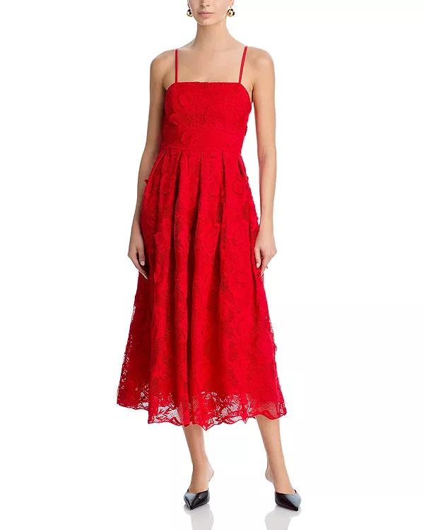 Платье-Миди с кружевом в виде роз - эксклюзив Aqua, красный
Платье-Миди с кружевом в виде роз - эксклюзив Aqua, красный