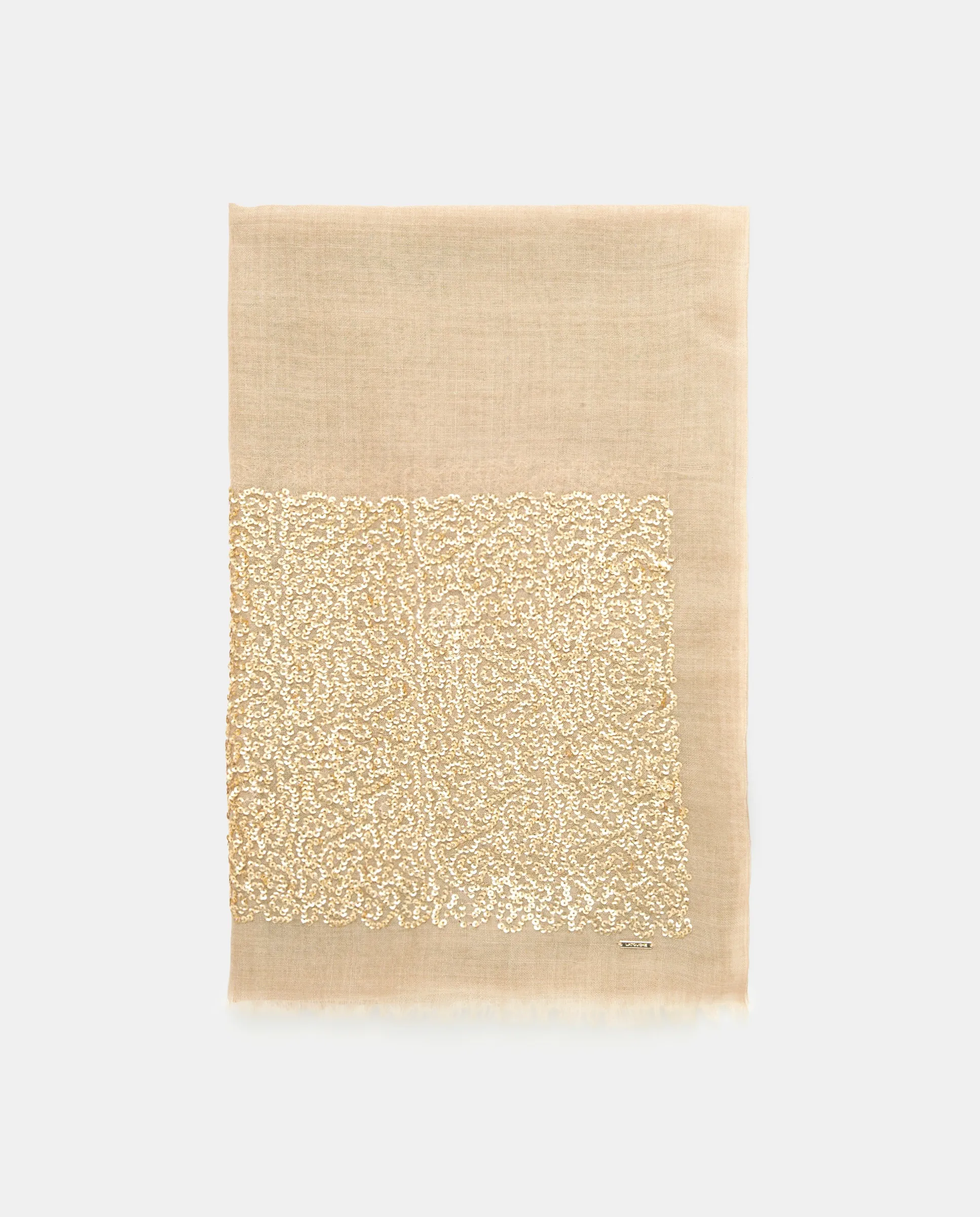 Шарф с линией пайеток Latouche, песочный
Шарф с линией пайеток Latouche, песочный