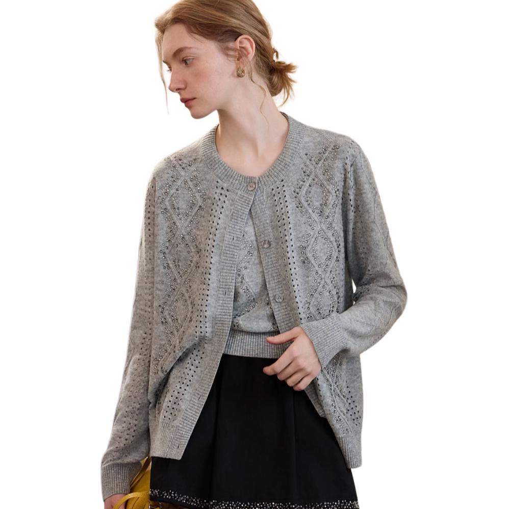 ELLE Свитер Women's Medium Gray Crew Neck Moderate Cardigan
ELLE Свитер Women's Medium Gray Crew Neck Moderate Cardigan