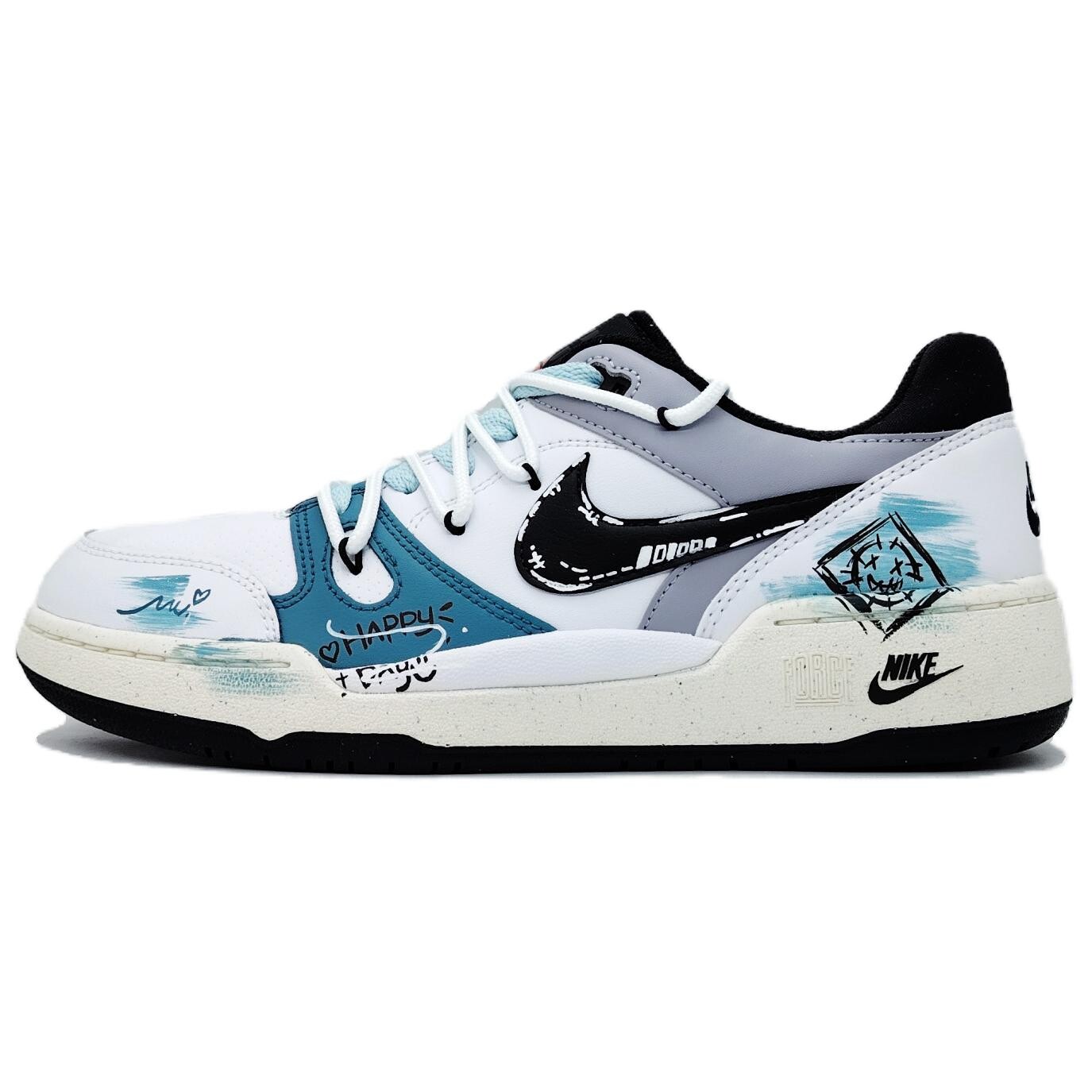 Кроссовки Nike Full Force Skateboarding Shoes Men Low-top Blue, белый/синий
Кроссовки Nike Full Force Skateboarding Shoes Men Low-top Blue, белый/синий
