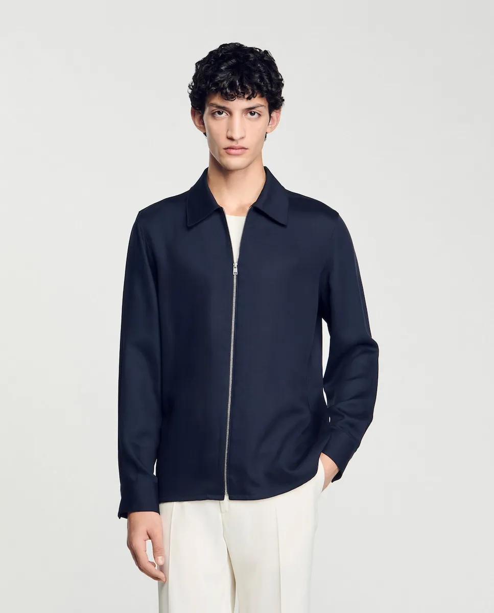 Мужская рубашка на молнии Sandro, синий
Мужская рубашка на молнии Sandro, синий