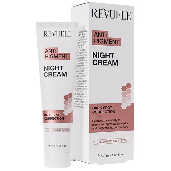 Коррекция темных пятен Anti Pigment Night Cream Revuele, 40 ml
Коррекция темных пятен Anti Pigment Night Cream Revuele, 40 ml
