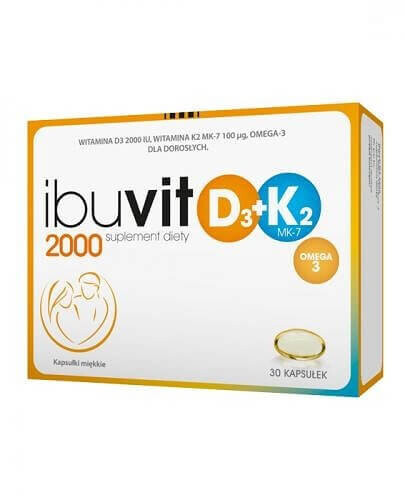 Ibuvit D3 2000 + К2 МК-7 Омега 3, биологически активная добавка, 30 капсул
Ibuvit D3 2000 + К2 МК-7 Омега 3, биологически активная добавка, 30 капсул