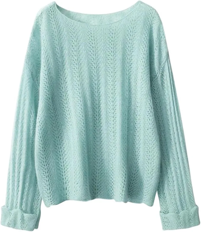 Женский свитер из кашемира с длинными рукавами и рюшами
Женский свитер из кашемира с длинными рукавами и рюшами