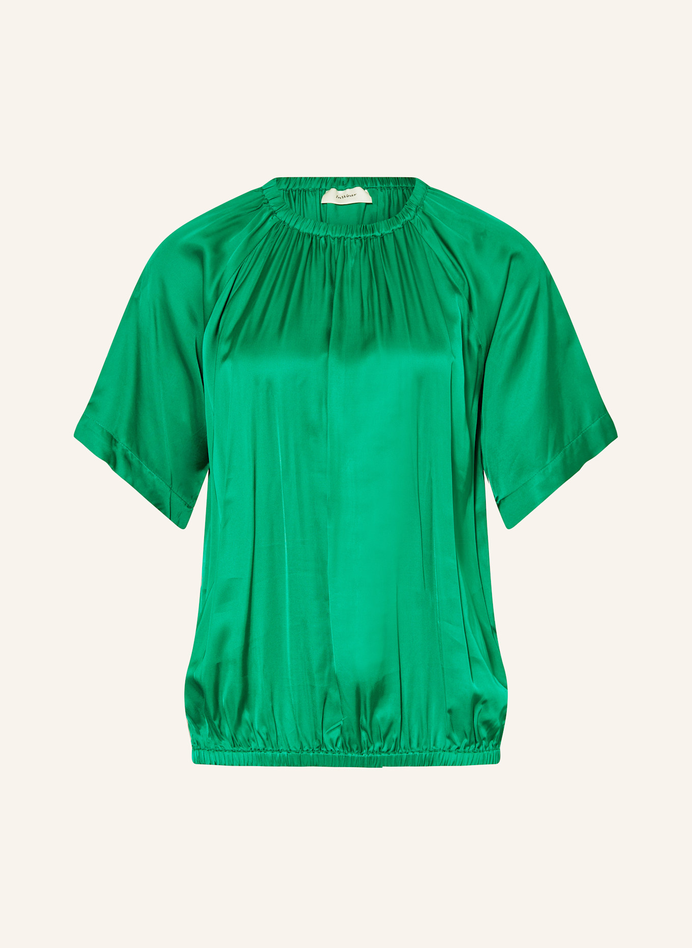Блузка рубашка кассив из атласа Inwear, зеленый 
Блузка рубашка кассив из атласа Inwear, зеленый