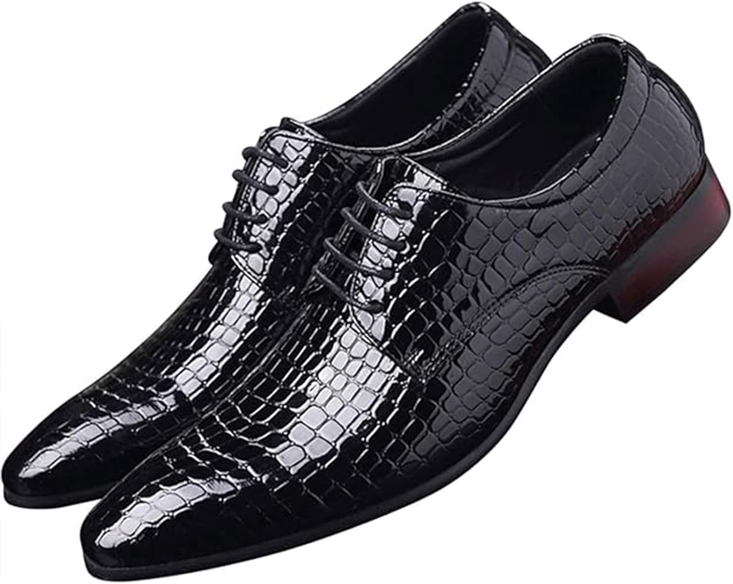 Мужские классические туфли-оксфорды из лакированной кожи с тиснением под крокодиловую кожу, для свадебного и делового стиля Xinduoyu, черный
Мужские классические туфли-оксфорды из лакированной кожи с тиснением под крокодиловую кожу, для свадебного и делового стиля Xinduoyu, черный