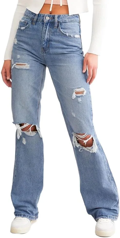 Джинсы Loose для женщин High Waist Wide Leg Ripped uhbkezy
Джинсы Loose для женщин High Waist Wide Leg Ripped uhbkezy