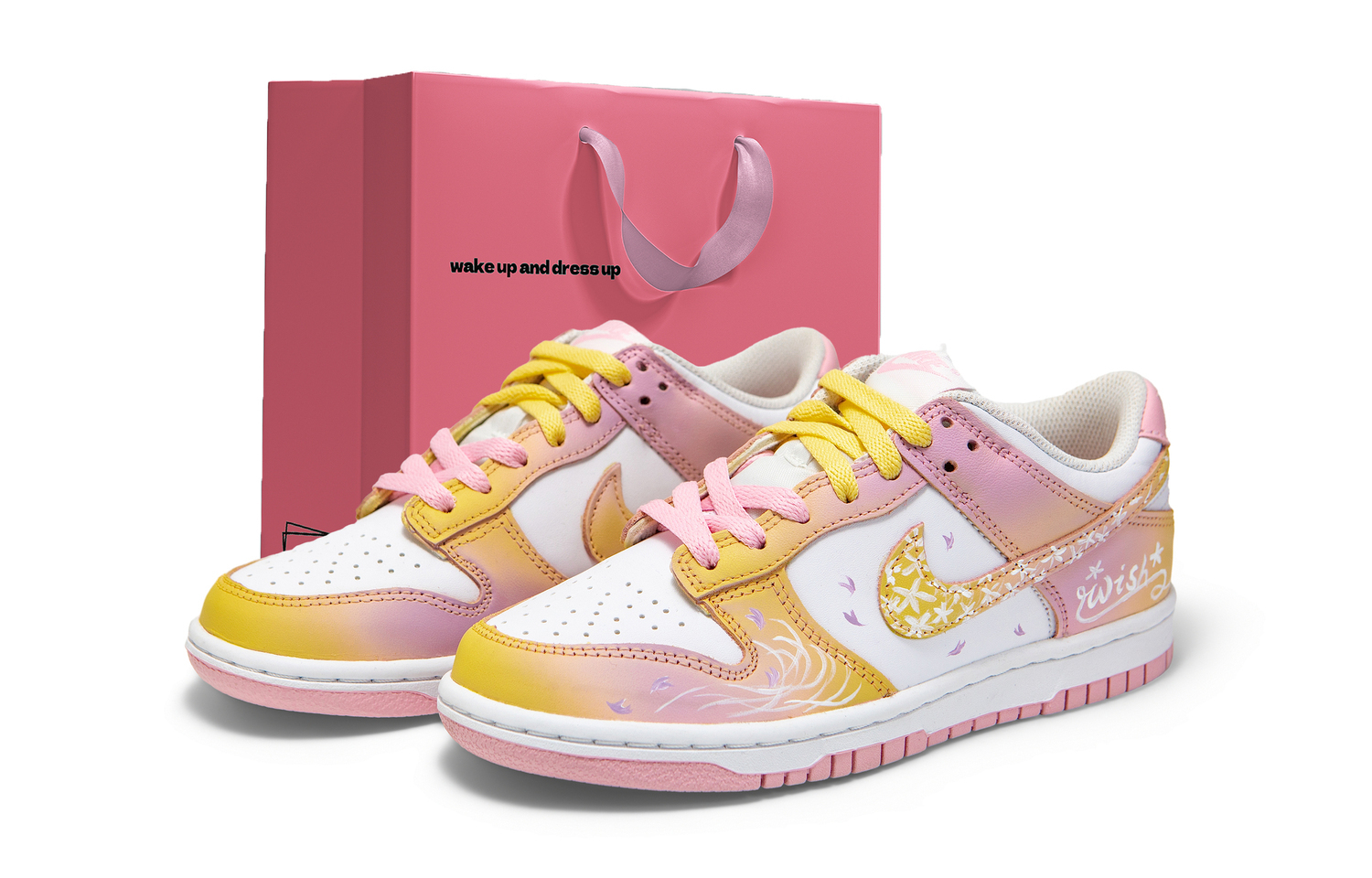 Nike Dunk Pink Island Wishes кожаные нескользящие износостойкие низкие детские скейтбординг кроссовки Pink Yellow
Nike Dunk Pink Island Wishes кожаные нескользящие износостойкие низкие детские скейтбординг кроссовки Pink Yellow