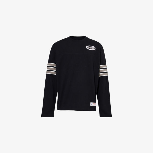 Футболка Awake Ny в полоску из хлопкового джерси, черный
Футболка Awake Ny в полоску из хлопкового джерси, черный