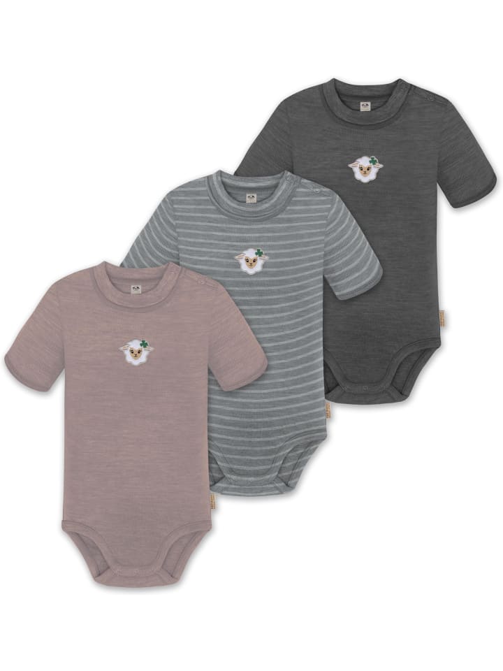 Normani Outdoor Sports Комплект из 3 унисекс комбинезонов-боди с короткими рукавами и пуговицами из мериносовой шерсти для младенцев, цвета антрацит/серый/розовый
Normani Outdoor Sports Комплект из 3 унисекс комбинезонов-боди с короткими рукавами и пуговицами из мериносовой шерсти для младенцев, цвета антрацит/серый/розовый