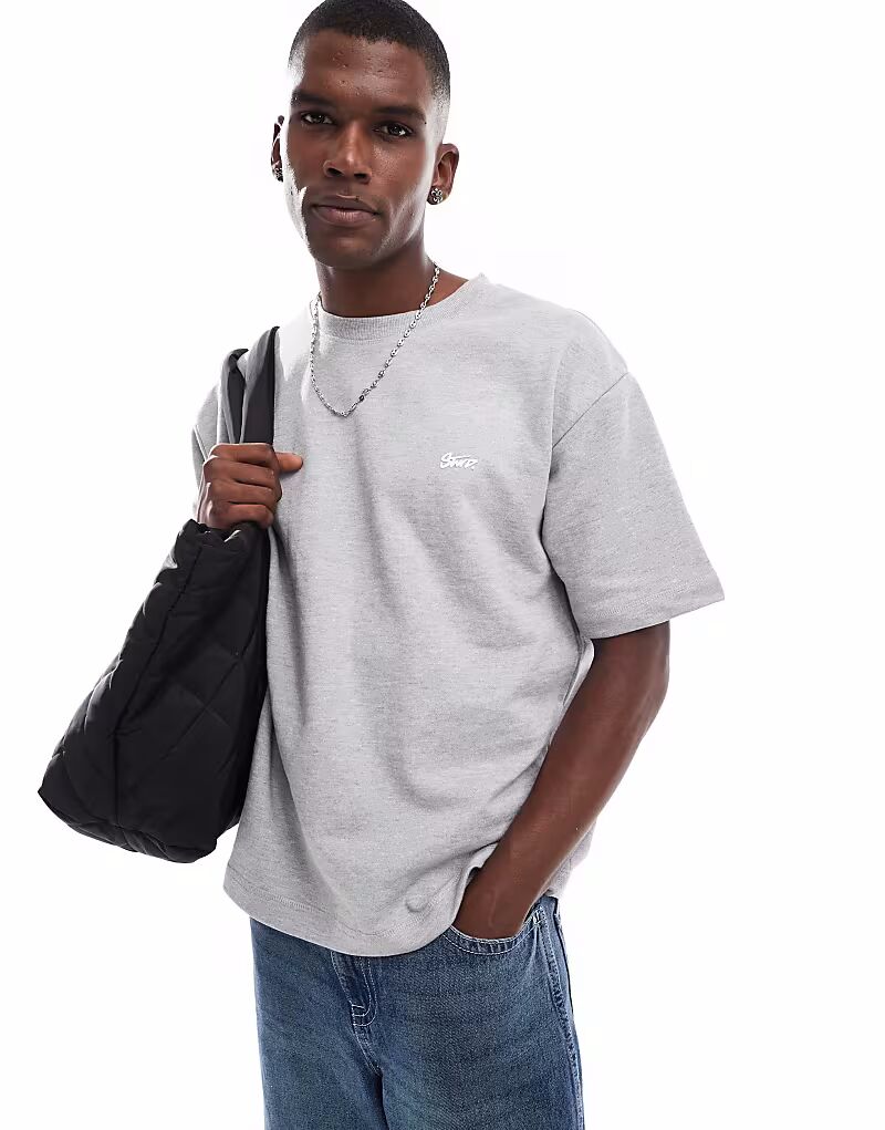 Футболка с логотипом Pull&Bear STWD серого меланжевого цвета
Футболка с логотипом Pull&Bear STWD серого меланжевого цвета