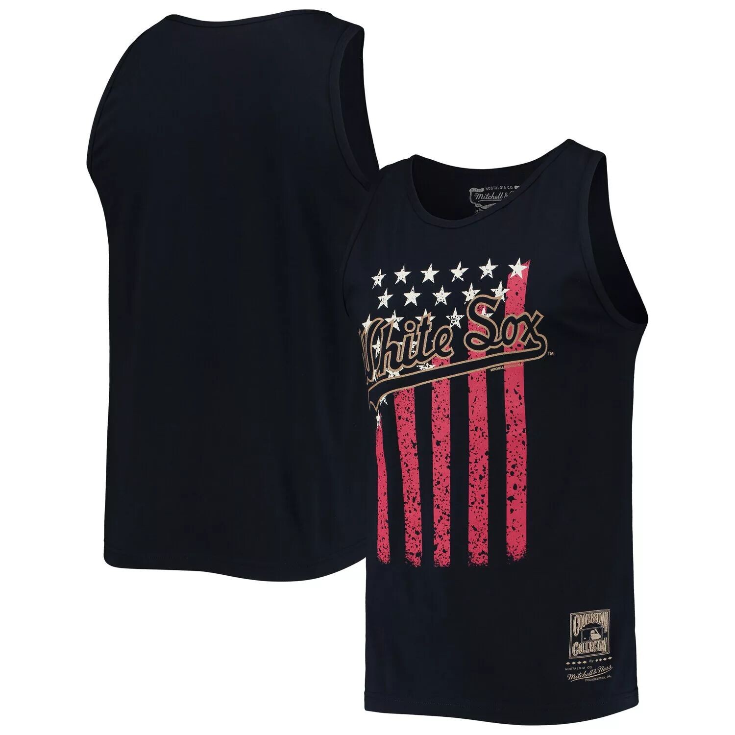 Мужская майка Mitchell & Ness Navy Chicago White Sox Cooperstown Collection Stars and Stripes
Мужская майка Mitchell & Ness Navy Chicago White Sox Cooperstown Collection Stars and Stripes