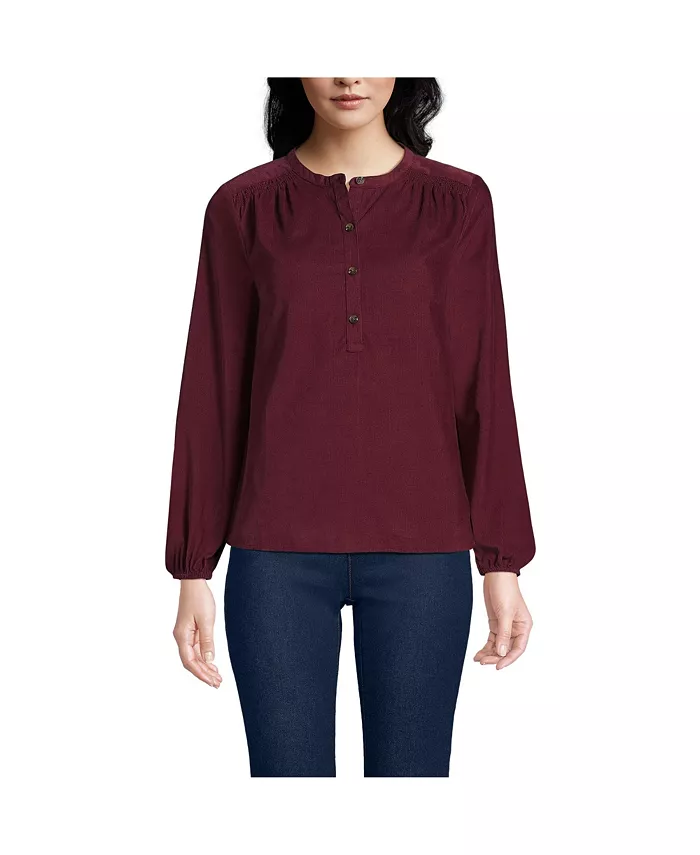 Женская рубашка-поповер Pinwale Cord Smocked Lands' End, красный
Женская рубашка-поповер Pinwale Cord Smocked Lands' End, красный