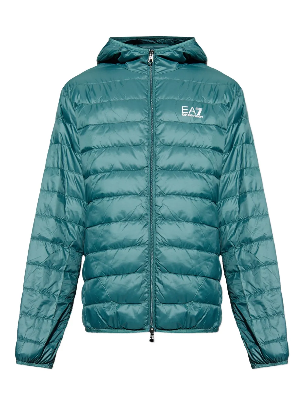 Стеганая куртка с капюшоном Ea7 Emporio Armani, зеленый 
Стеганая куртка с капюшоном Ea7 Emporio Armani, зеленый