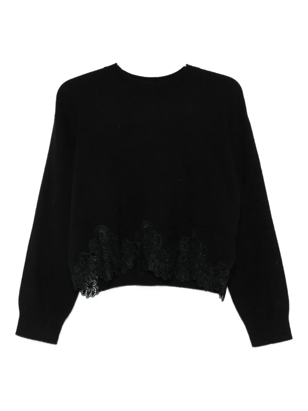 Свитер с кружевной отделкой TWINSET, черный
Свитер с кружевной отделкой TWINSET, черный
