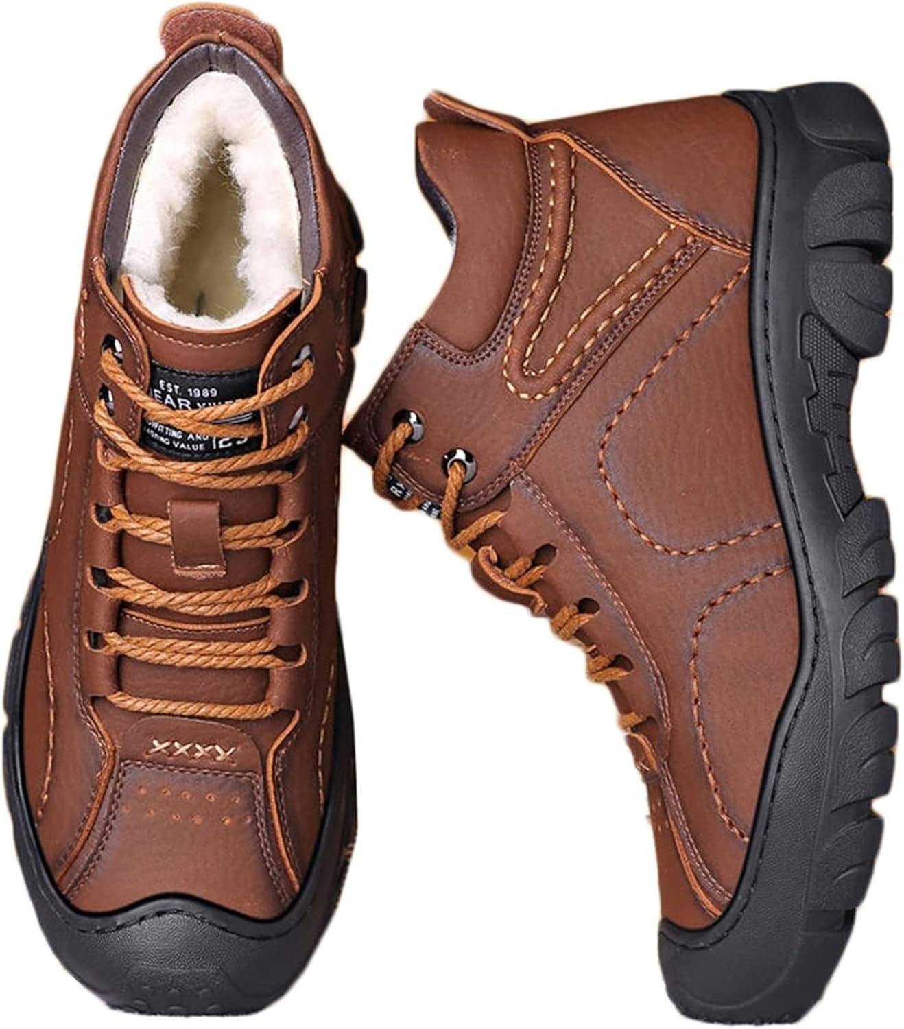 Мужские зимние ботинки Yiozoi с защитой от ветра, для улицы и ходьбы, высокие на шнуровке, классические повседневные теплые плюшевые ботинки, коричневый
Мужские зимние ботинки Yiozoi с защитой от ветра, для улицы и ходьбы, высокие на шнуровке, классические повседневные теплые плюшевые ботинки, коричневый