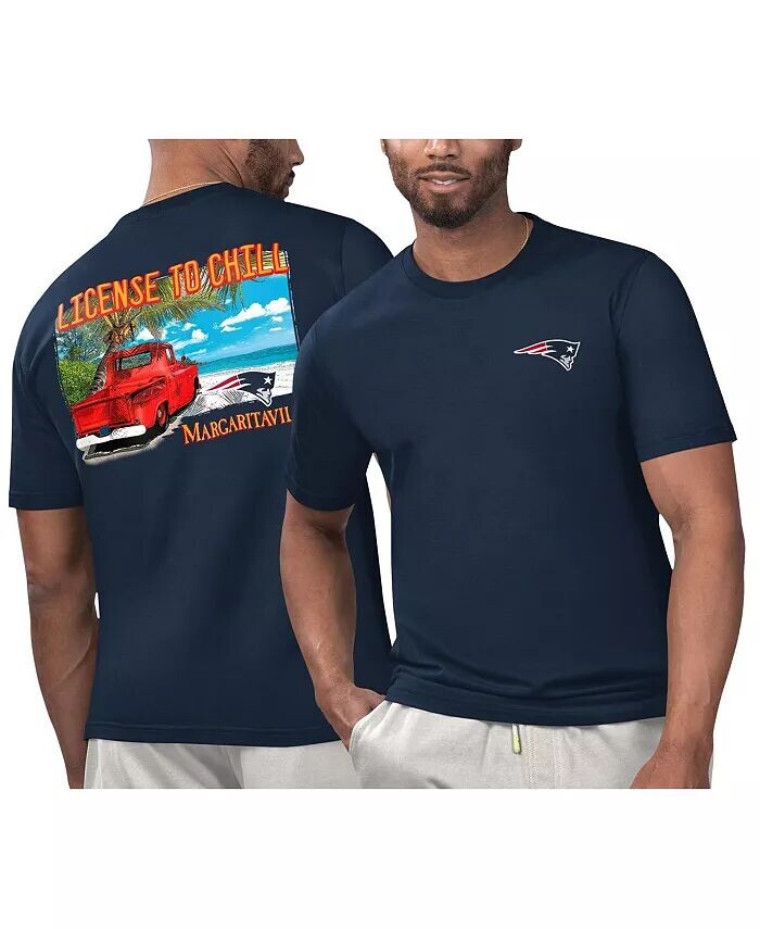 Мужская темно-синяя футболка New England Patriots с лицензией на охлаждение Margaritaville, синий
Мужская темно-синяя футболка New England Patriots с лицензией на охлаждение Margaritaville, синий
