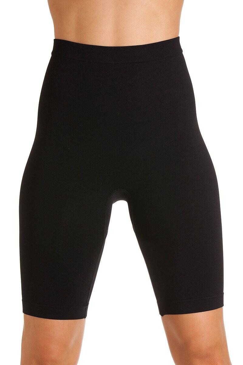 Корректирующее белье с завышенной талией без швов, облегающие трусы до бедра Camille, черный 
Корректирующее белье с завышенной талией без швов, облегающие трусы до бедра Camille, черный