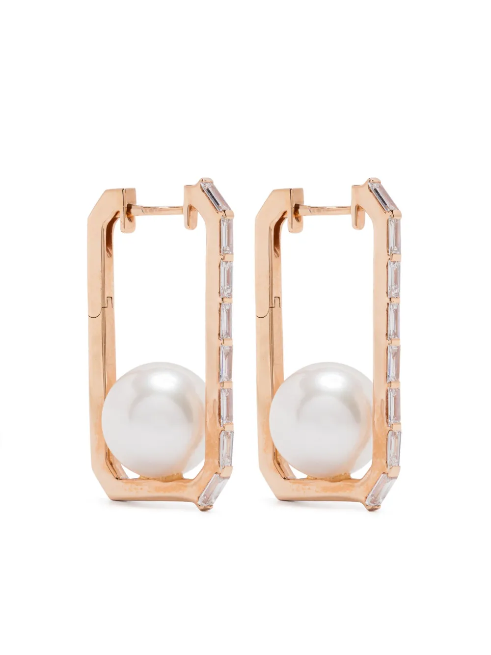 Серьги-кольца из розового золота с жемчугом и бриллиантами SHAY, розовый
Серьги-кольца из розового золота с жемчугом и бриллиантами SHAY, розовый