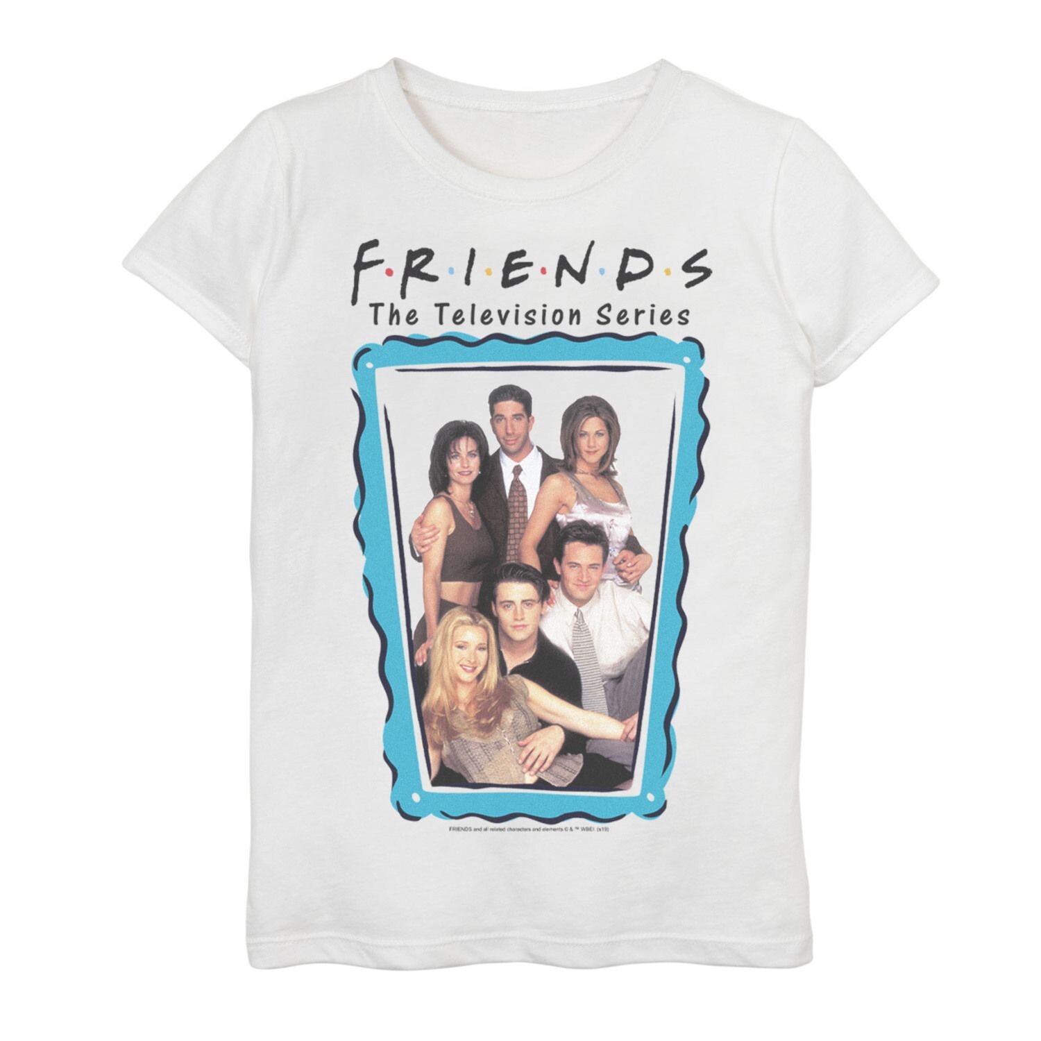 Футболка с портретом и рисунком в синей рамке для девочек 7–16 лет, групповая фотография друзей Licensed Character, белый
Футболка с портретом и рисунком в синей рамке для девочек 7–16 лет, групповая фотография друзей Licensed Character, белый