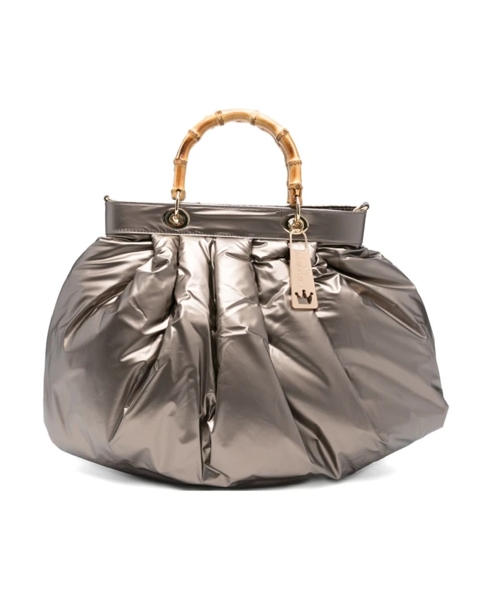 Стеганая бронзовая бамбуковая сумочка La Milanesa, коричневый
Стеганая бронзовая бамбуковая сумочка La Milanesa, коричневый