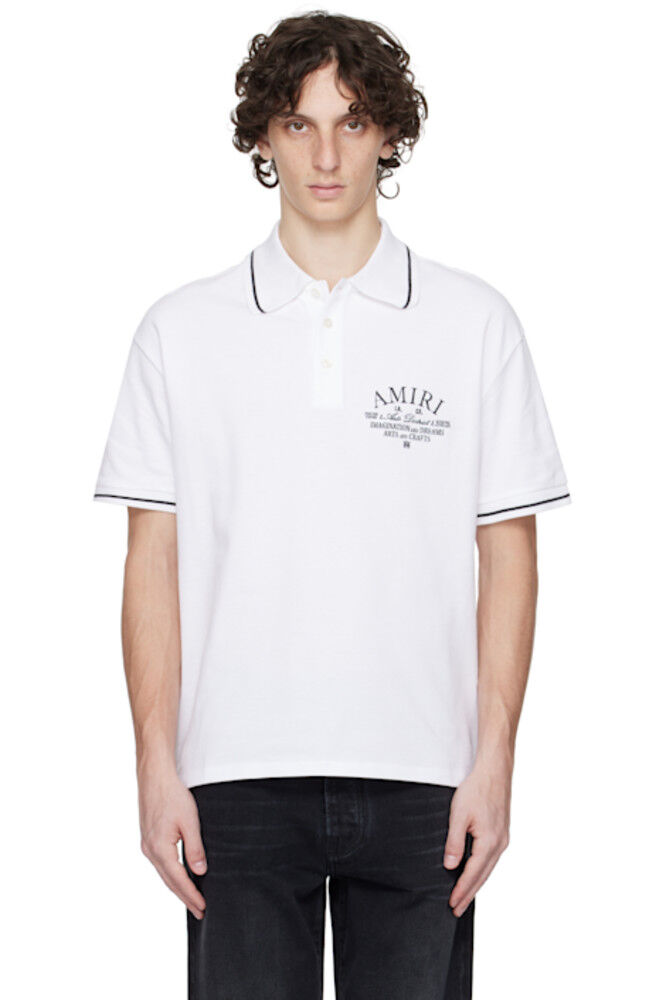 Белая футболка-поло «Amiri Arts District»
Белая футболка-поло «Amiri Arts District»