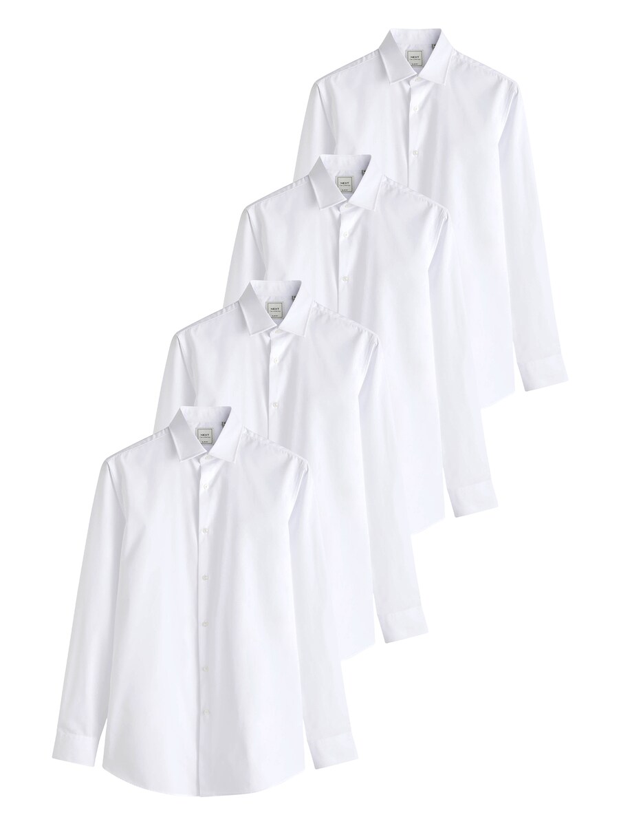 Рубашка Slim Fit на пуговицах Next, белый
Рубашка Slim Fit на пуговицах Next, белый