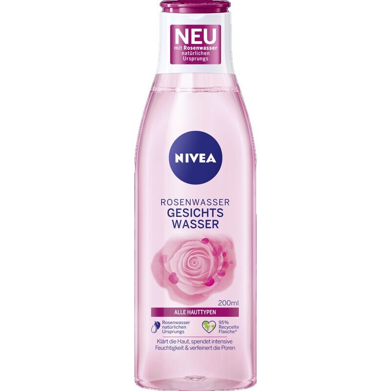 Тоник для лица с розовой водой NIVEA, 200 ml
Тоник для лица с розовой водой NIVEA, 200 ml