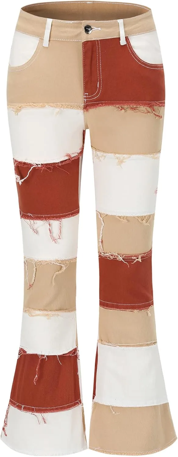 THUNDER STAR женские джинсы клеш с пачворком и высокой посадкой
THUNDER STAR женские джинсы клеш с пачворком и высокой посадкой