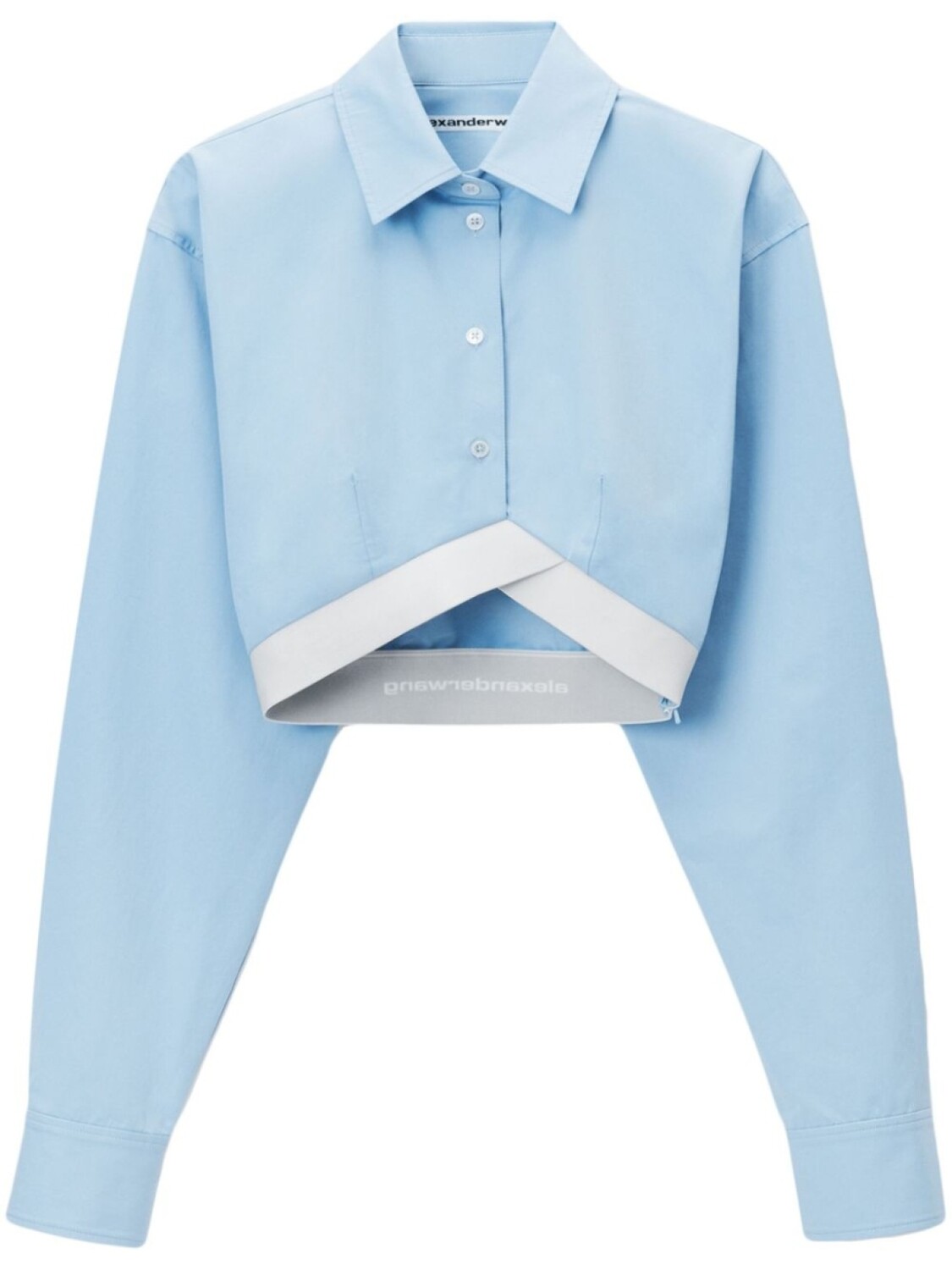 Укороченная рубашка с логотипом Alexander Wang, синий
Укороченная рубашка с логотипом Alexander Wang, синий