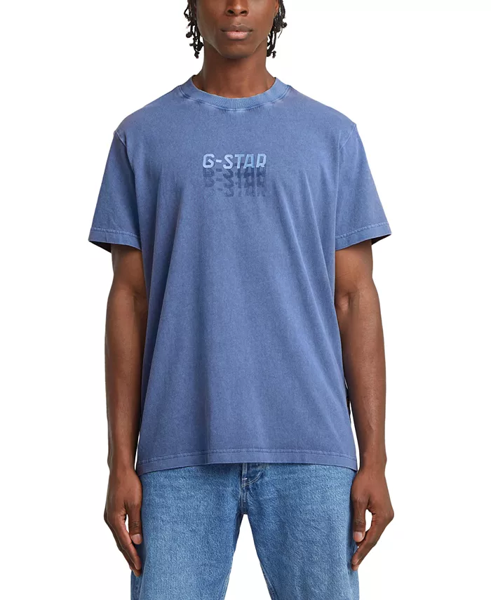 Мужская футболка с логотипом Relaxed Fit с коротким рукавом, окрашенная в технике овердай G-Star Raw, синий
Мужская футболка с логотипом Relaxed Fit с коротким рукавом, окрашенная в технике овердай G-Star Raw, синий