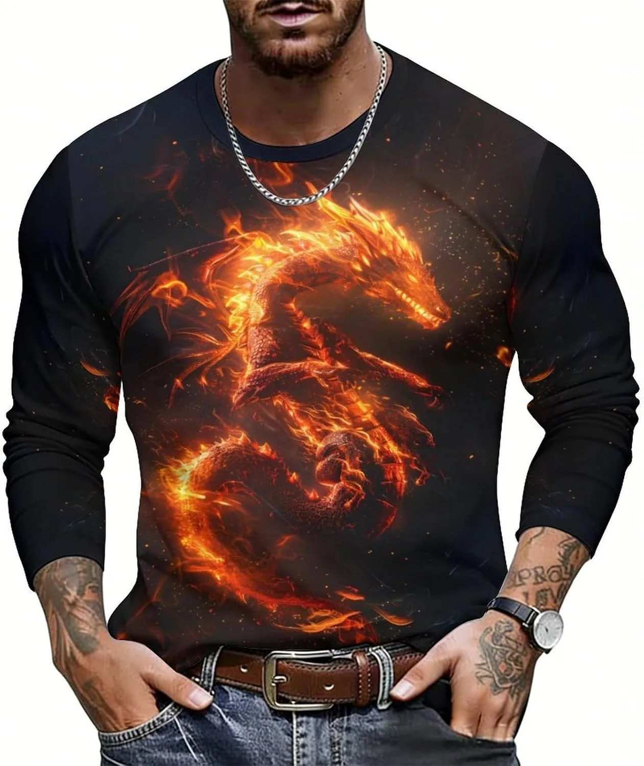 Мужская футболка с длинным рукавом и 3D принтом для тренировок BarbedRose
Мужская футболка с длинным рукавом и 3D принтом для тренировок BarbedRose