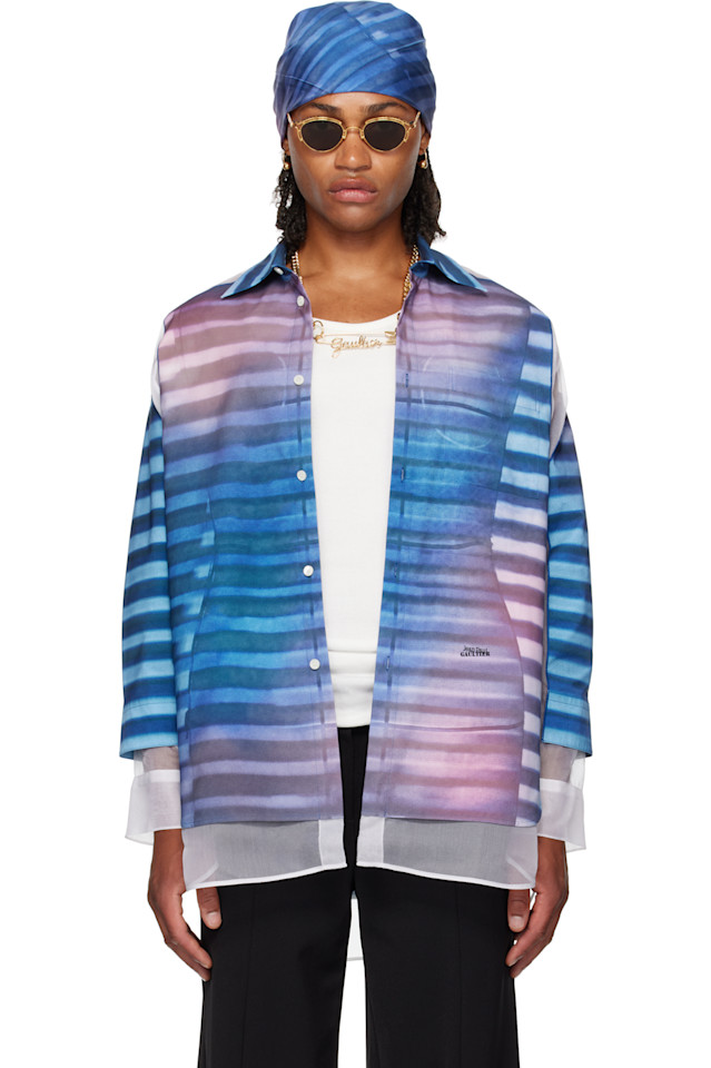 Рубашка petit-grand air' Jean Paul Gaultier, синий 
Рубашка petit-grand air' Jean Paul Gaultier, синий