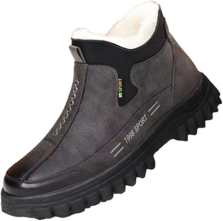 Мужские зимние теплые непромокаемые кожаные ботинки с противоскользящей подошвой, подходят для повседневных прогулок на улице, поездок на работу и повседневной носки, хлопковые обувь Fmshi, серый
Мужские зимние теплые непромокаемые кожаные ботинки с противоскользящей подошвой, подходят для повседневных прогулок на улице, поездок на работу и повседневной носки, хлопковые обувь Fmshi, серый