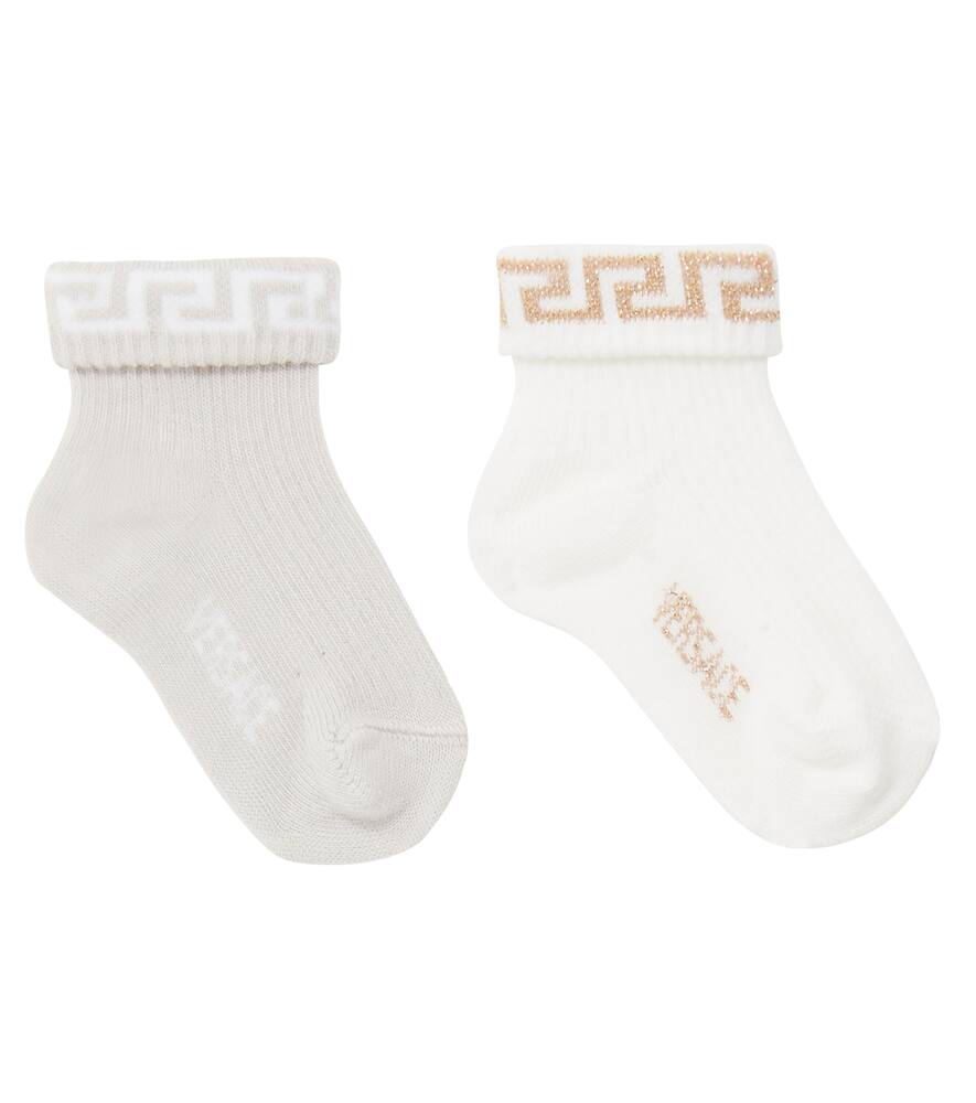 Набор из 2 пар носков Baby La Greca Versace Kids, White + Grey Melange + Gold
Набор из 2 пар носков Baby La Greca Versace Kids, White + Grey Melange + Gold