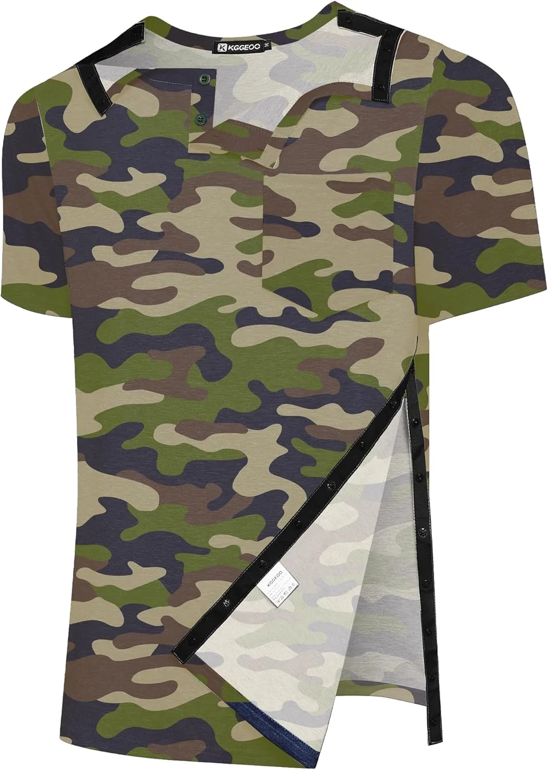 Мужская рубашка для восстановления после операции на плече с коротким рукавом и застежками сбоку KGGEOO
Мужская рубашка для восстановления после операции на плече с коротким рукавом и застежками сбоку KGGEOO