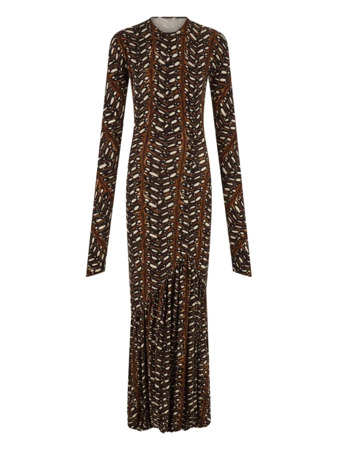 Ferragamo платье макси с принтом, коричневый
Ferragamo платье макси с принтом, коричневый