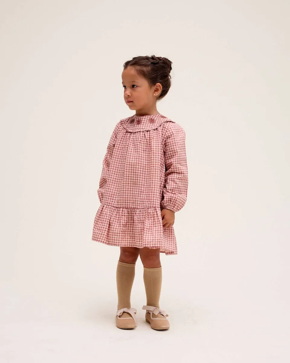 Детское платье в клетку с вышитыми цветочными деталями Dadati, светло-розовый
Детское платье в клетку с вышитыми цветочными деталями Dadati, светло-розовый