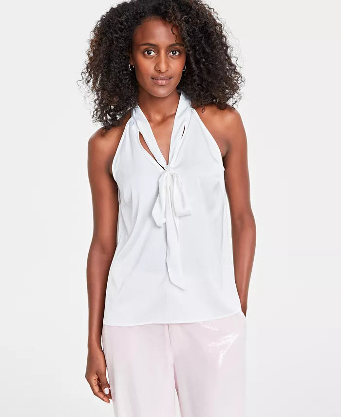 Женский топ без рукавов с запахом на шее On 34th, белый
Женский топ без рукавов с запахом на шее On 34th, белый