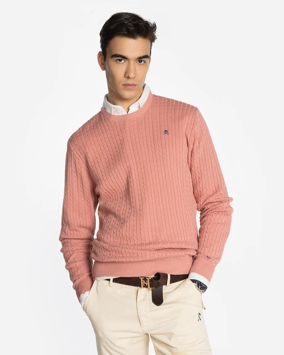 Мужской однотонный свитер с круглым вырезом Harper & Neyer, розовый
Мужской однотонный свитер с круглым вырезом Harper & Neyer, розовый