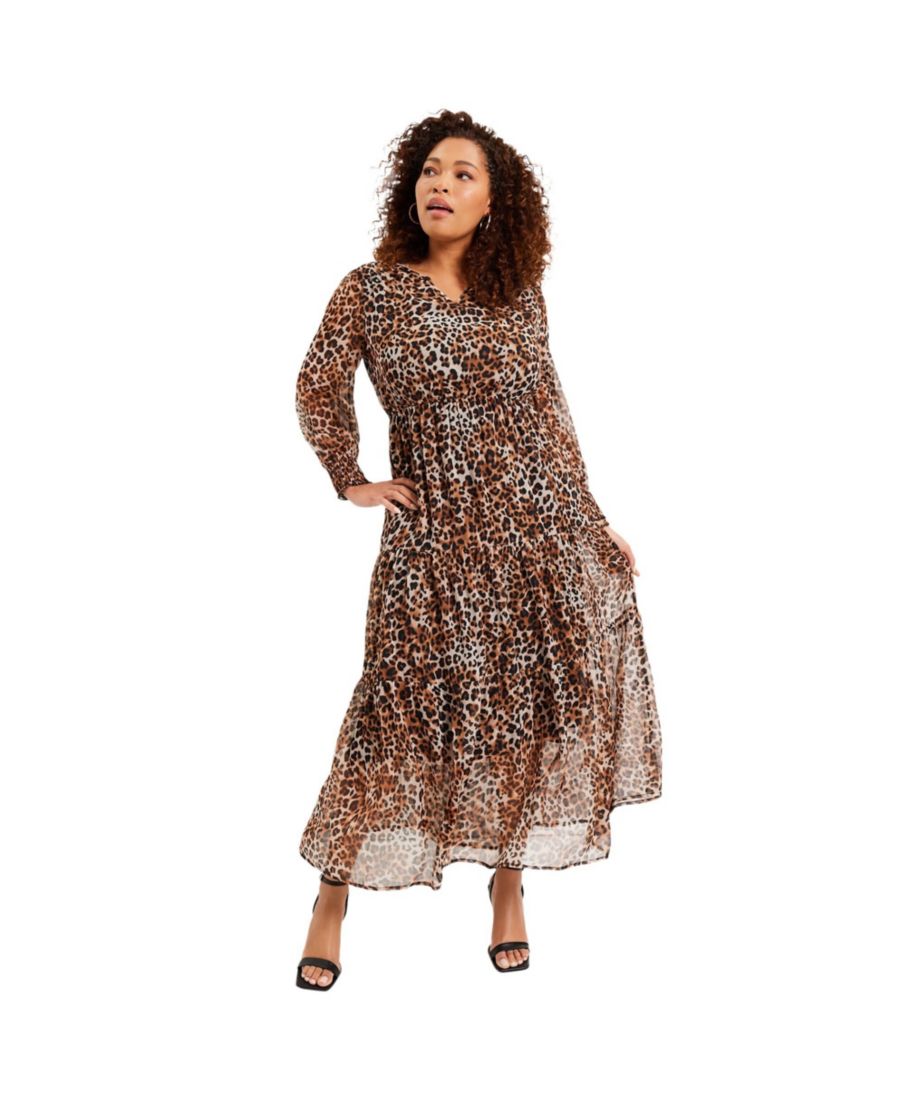 Женское многоярусное макси-платье June + Vie June & Vie, Natural cheetah
Женское многоярусное макси-платье June + Vie June & Vie, Natural cheetah