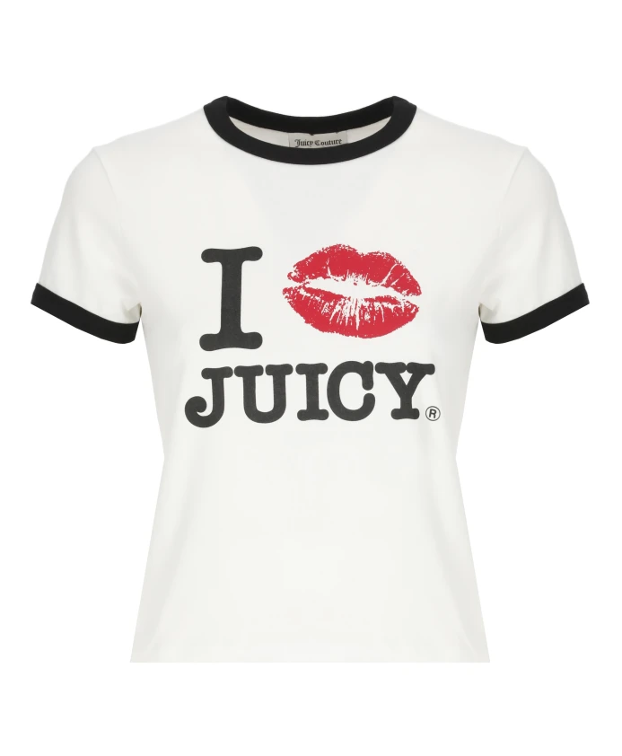 Белая хлопковая футболка с принтом Juicy Couture, белый
Белая хлопковая футболка с принтом Juicy Couture, белый