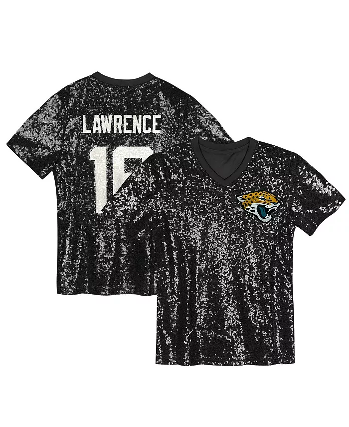 Футболка с V-образным вырезом и пайетками от Тревора Лоуренса из «Джексонвилл Ягуарс» для больших девочек Outerstuff
Футболка с V-образным вырезом и пайетками от Тревора Лоуренса из «Джексонвилл Ягуарс» для больших девочек Outerstuff