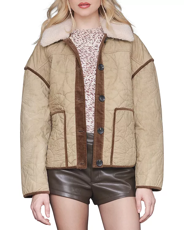 Стеганая куртка с контрастной отделкой Avec Les Filles, бежевый
Стеганая куртка с контрастной отделкой Avec Les Filles, бежевый
