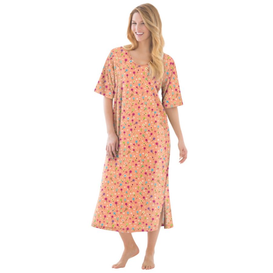 Женская длинная ночная рубашка без этикеток Dreams & Co, Honey peach floral
Женская длинная ночная рубашка без этикеток Dreams & Co, Honey peach floral