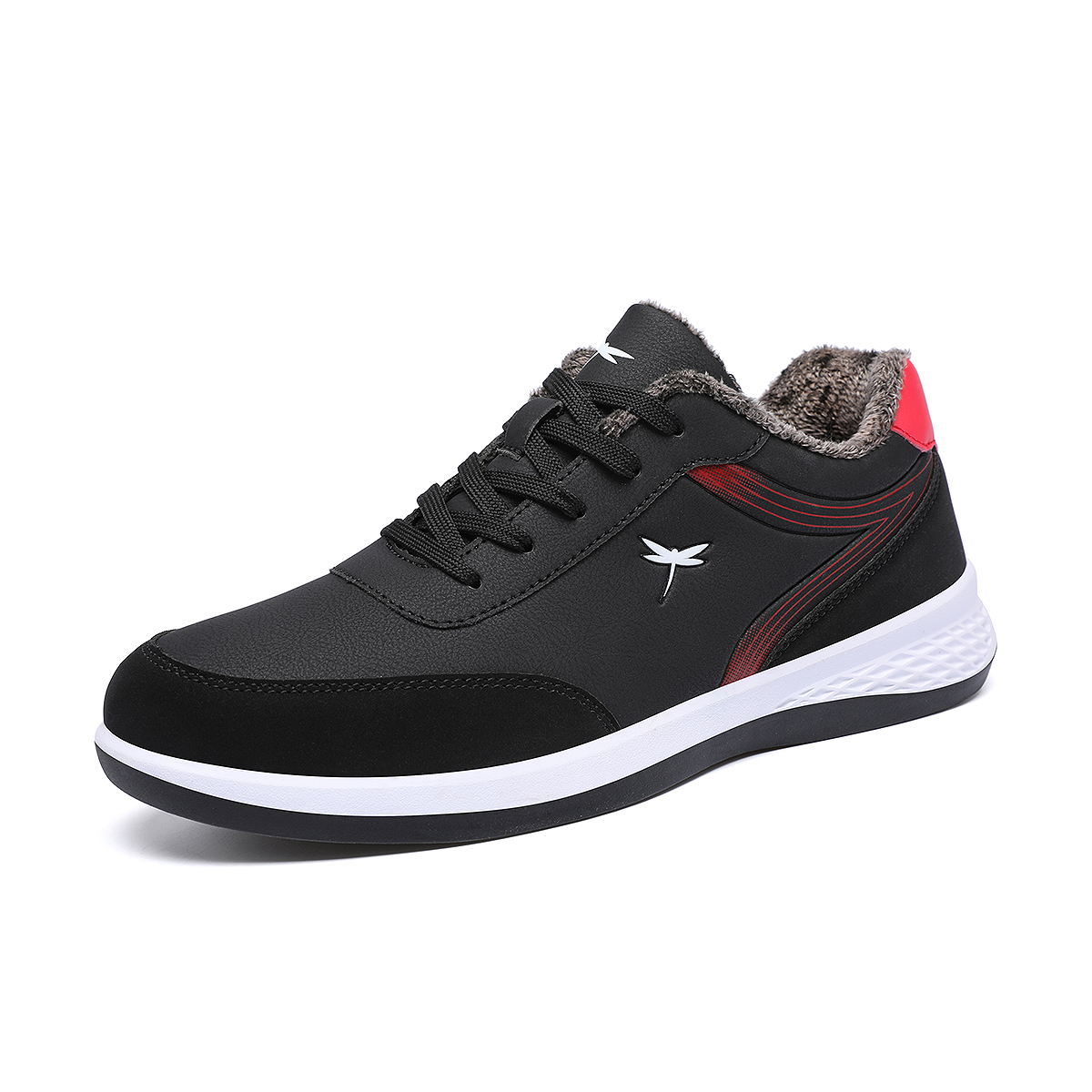 RED DRAGONFLY Кожаные спортивные туфли Balance устойчивые к истиранию низкие повседневные мужские - черные с флисовой подкладкой, цвет Black Fleece-Lined
RED DRAGONFLY Кожаные спортивные туфли Balance устойчивые к истиранию низкие повседневные мужские - черные с флисовой подкладкой, цвет Black Fleece-Lined