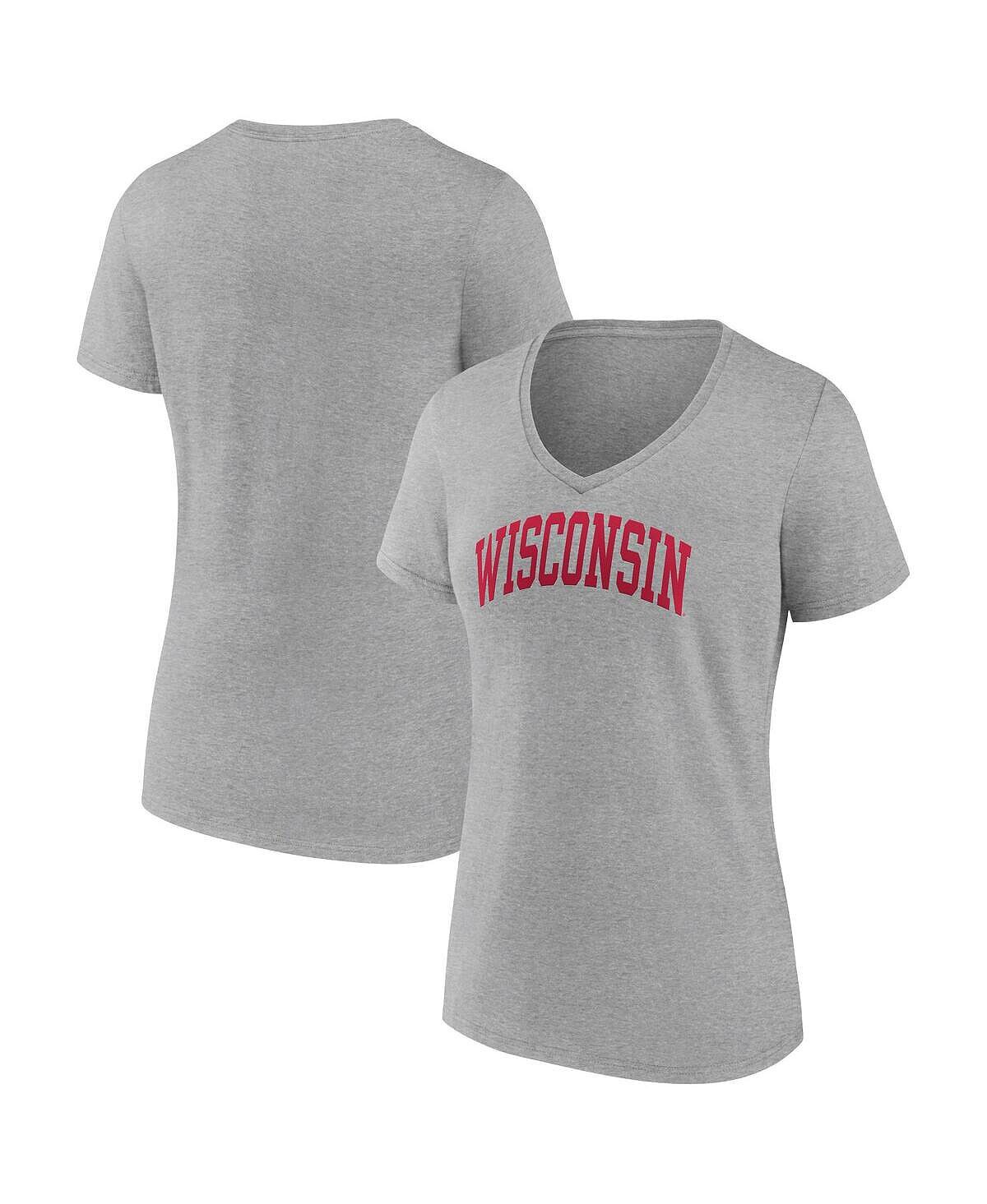 Женская футболка с логотипом Heather Grey Wisconsin Badgers Basic Arch с v-образным вырезом Fanatics
Женская футболка с логотипом Heather Grey Wisconsin Badgers Basic Arch с v-образным вырезом Fanatics