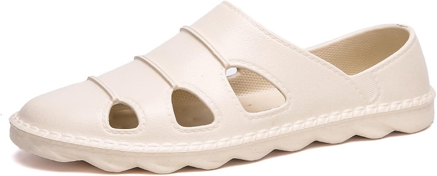 Мужские сандалии с вырезами из кожи, с закрытым носком и ремешком на пятку, рыбацкие, противоскользящие, для пляжа и Гавайев, удобные с мягкой подошвой, повседневные лоферы на легком ходу Cubicbee, бежевый
Мужские сандалии с вырезами из кожи, с закрытым носком и ремешком на пятку, рыбацкие, противоскользящие, для пляжа и Гавайев, удобные с мягкой подошвой, повседневные лоферы на легком ходу Cubicbee, бежевый